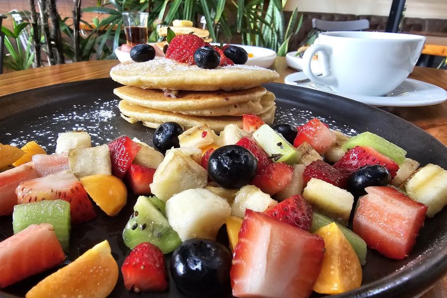 Blueberries and Banana Pancakes